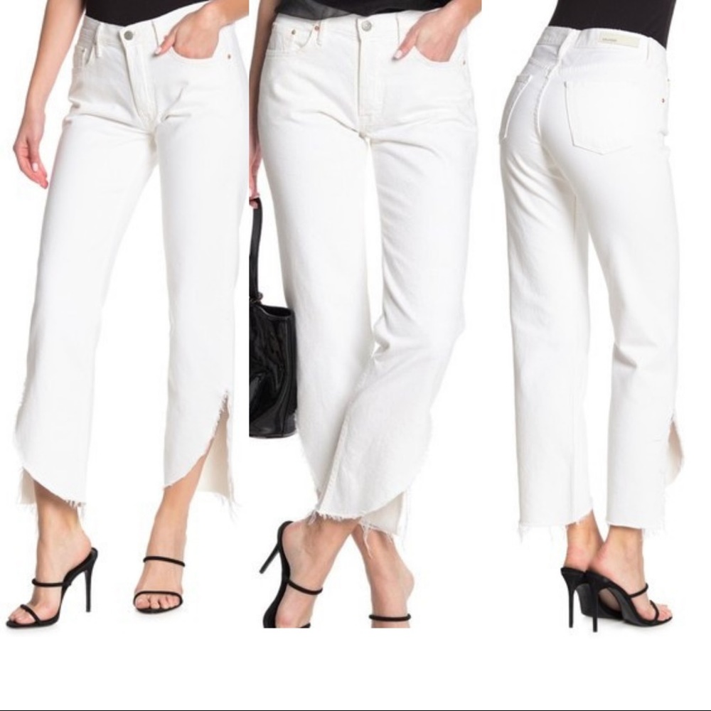 GRLFRND denim Maran Wide Leg White Lie Jeans 25